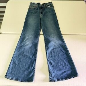 Levi's Jeans Womens 27x32 Ribcage Bell High Rise Wide Leg Flare Blue Denim Pants